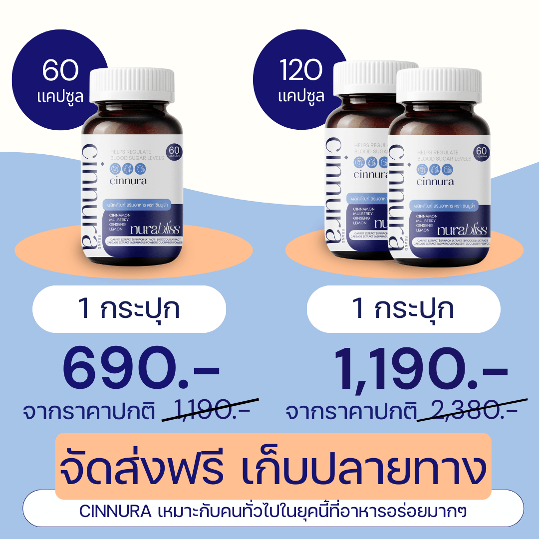 Cinnura by Nura Bliss l อาหารเสริมลดน้ำตาลในเลือด
